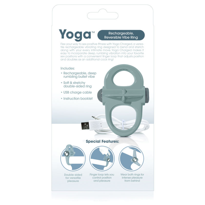 Penio žiedas Charged Yoga (pilkas)