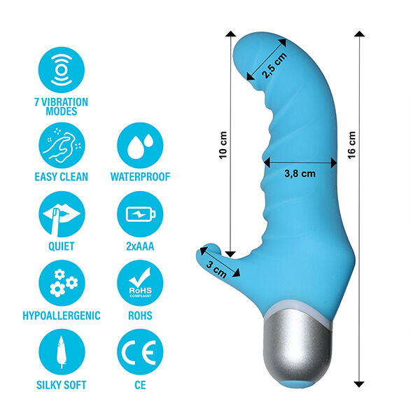 Feelz Toys vibratorius Fonzie (mėlynas)