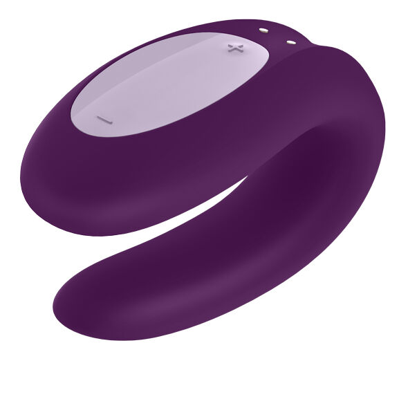 Porų vibratorius Satisfyer Double Joy (purpurinis)