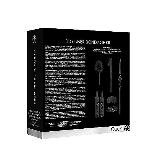 Suvaržymo rinkinys Ouch! Beginners Bondage Kit (juodas)