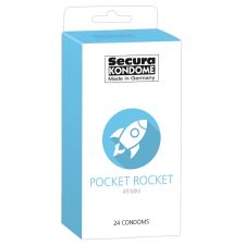 Prezervatyvai Secura Pocket Rocket (24 vnt.)