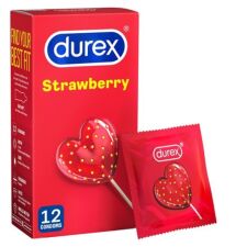 Prezervatyvai Durex Strawberry (12 vnt.)