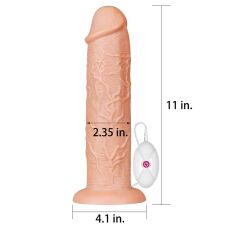 11'' Realistic Long Vibrating Dildo Flesh