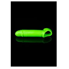 (BO) Smooth Stretchy Penis Sleeve - Glow in the Dark - Neon Green