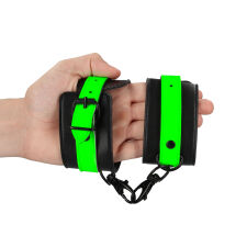 (BO) Ankle cuffs - Glow in the Dark - Neon Green/Black