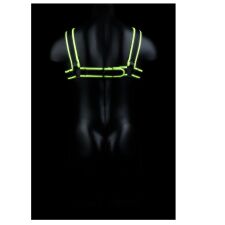 (BO) Chest Bulldog Harness  - GitD - Neon Green/Black - S/M
