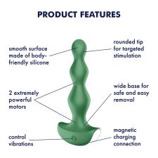 Analinis kaištis-vibratorius Lolli-Plug 2 (žalias)