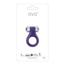 Vibruojantis penio žiedas OVO (purpurinis)